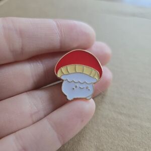 Cute Red and White Mushroom Friend Enamel Pin